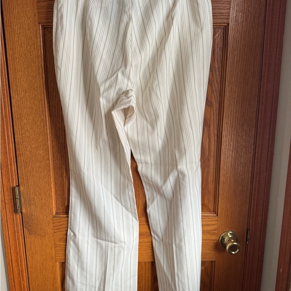 New York & Company Cream Striped Wide Leg Pants - Picture 2 of 3